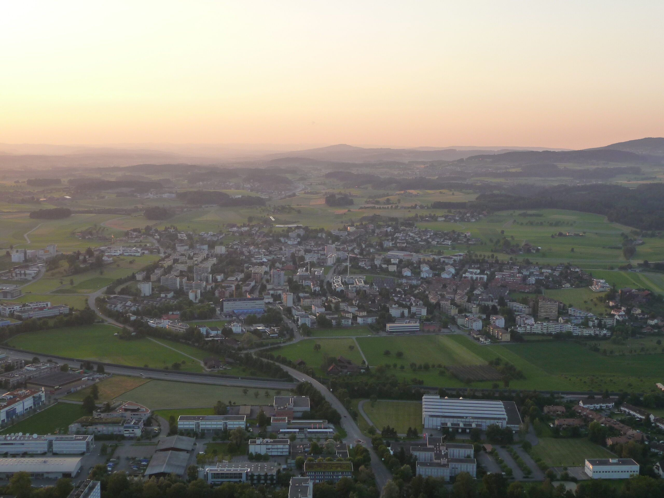 Steinhausen aus der Vogelperspektive